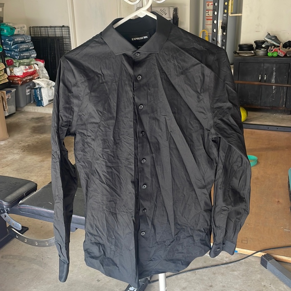 Express, Button Up, Black, Small